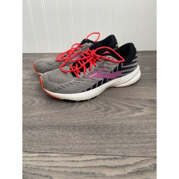 Brooks Womens Launch 6 1202851D027 Gray Black Running Shoes Sneakers Size 8.5 - Picture 1 of 7